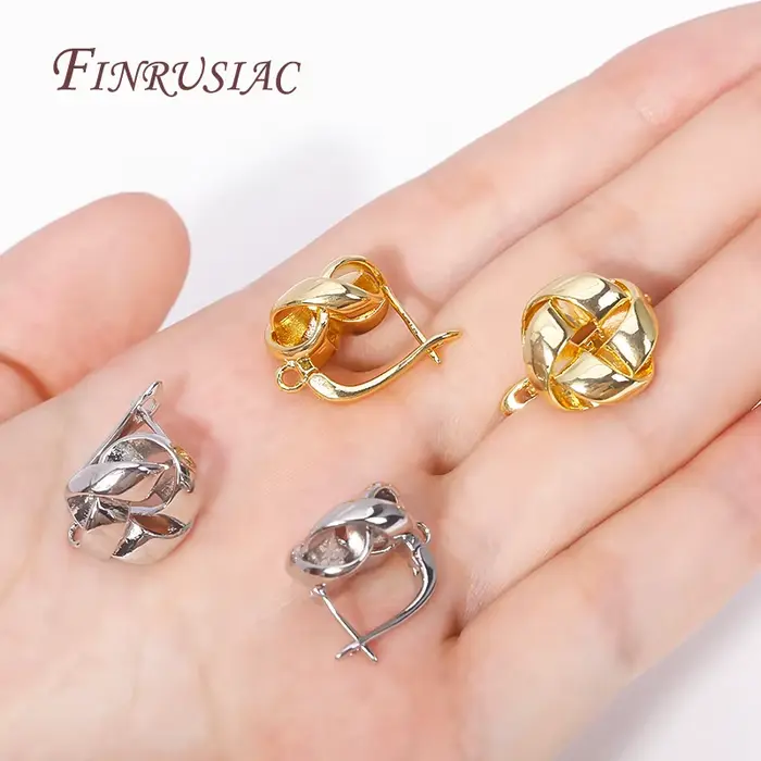 ChimEarrings-Fil d'oreille rond en métal plaqué or 18 carats pour femme