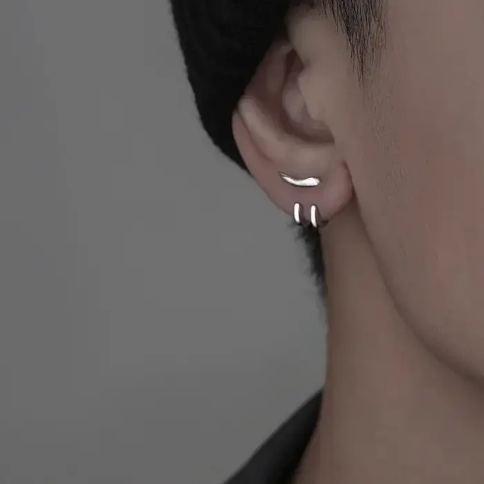 Vintage mode charme Punk boucle d'oreille pour hommes détachable double usage