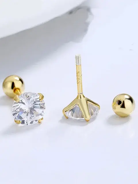 1 paire de boucles d'oreilles en argent Sterling 925 pour femmes et filles, Piercing tragus, Helix, 