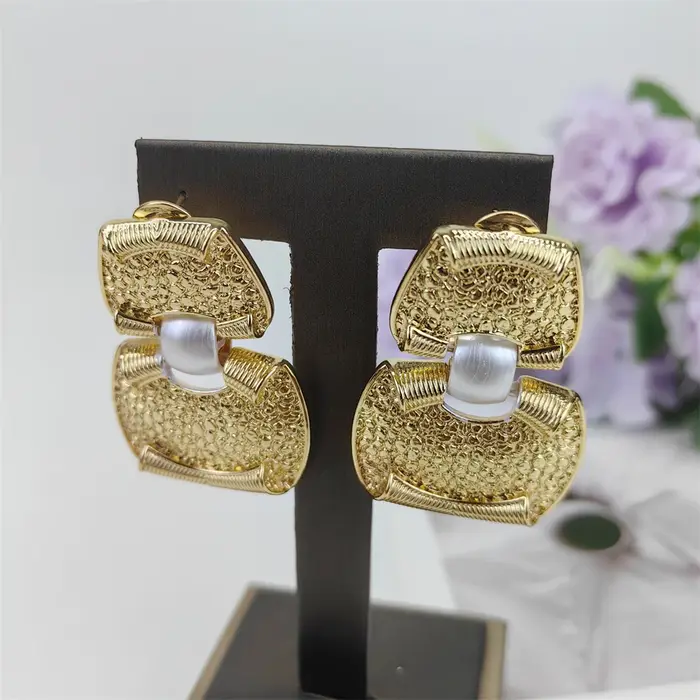 Parure de bijoux de luxe plaqué brillant pour femme : collier