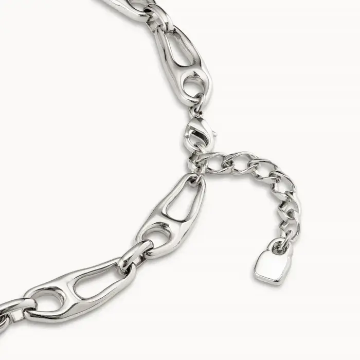 Collier géométrique en argent au Design créatif personnalisé
