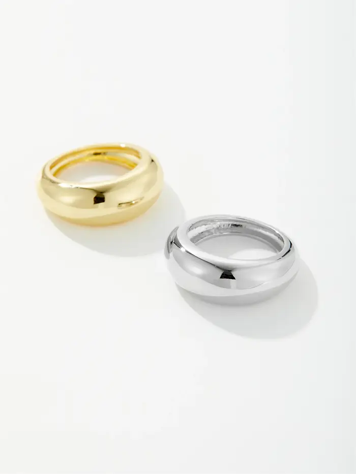 DPLAOPA – bague à dôme fin en argent Sterling 925