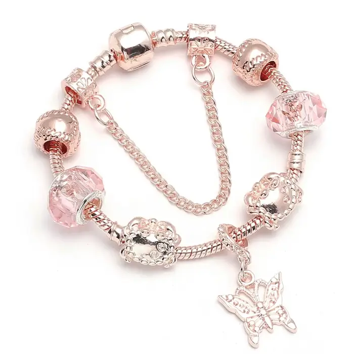 BAOPON-Bracelets à breloques coeur d'amour pour femme, perles Marano bricolage, bracelet fin, bijoux