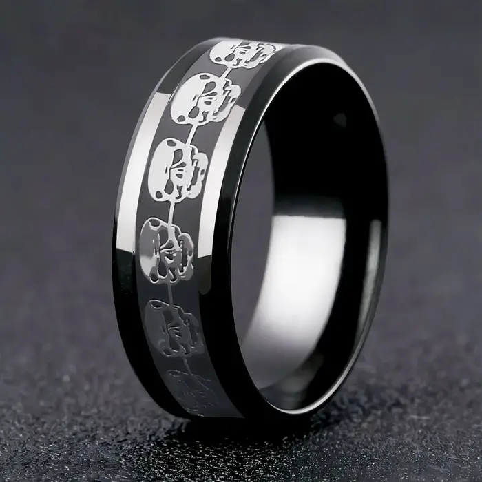 Bague tête de mort luxueuse pour homme, bague dorée et argentée, bijoux fantaisie, design audacieux,