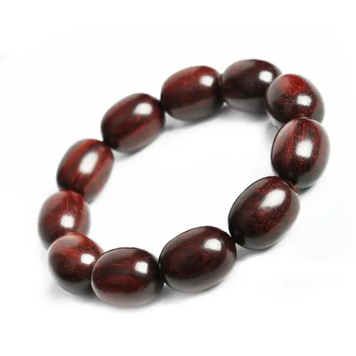 Bracelet en bois de santal rouge indien, baril de Jujube, Joint en bambou, haute densité d'huile, po