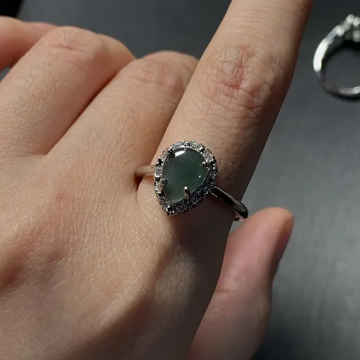 Bague en Jade naturel de birmanie