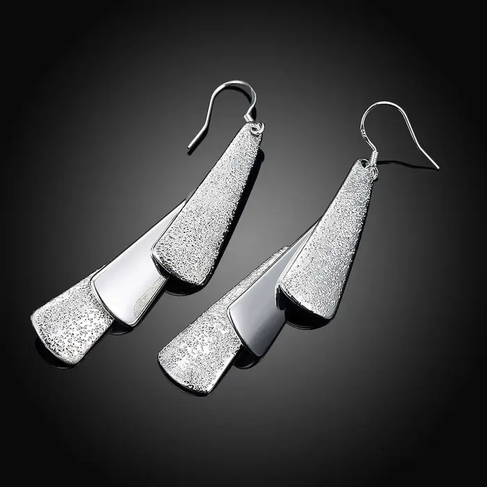 Boucles d'oreilles longues en argent Sterling 925 pour femmes