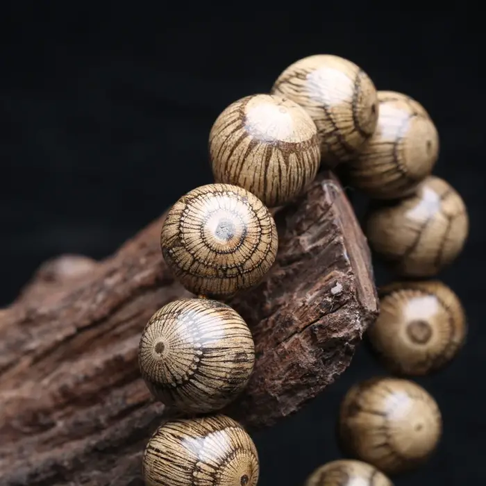 Bracelet perlé en rotin de soie en bois, bracelet à boucle unique, 2.0