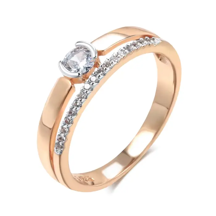 Kinel – bagues de luxe en Zircon naturel pour femmes, or Rose 585, argent, réglage mixte, Design min