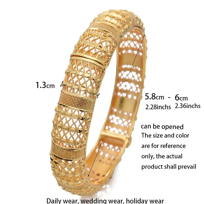 Bracelets plaqués or de Dubaï pour femmes