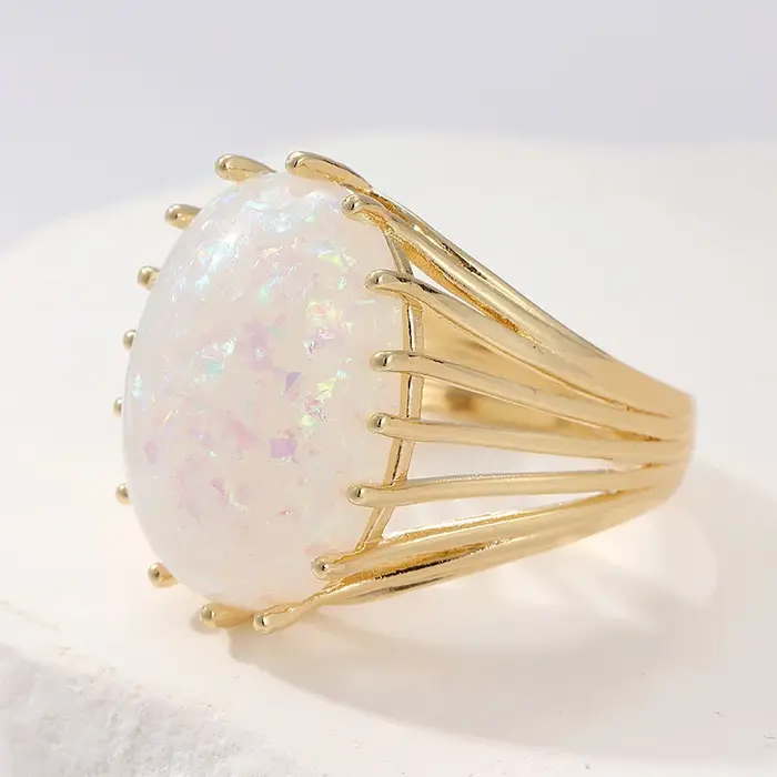 Bague Dorée Rétro Élégante en Argent Sterling 925 Pour Fêtes Spéciales et Occasions Chic