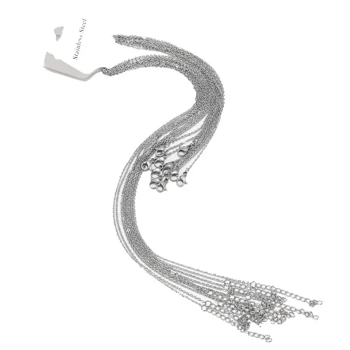 Collier classique plaqué or pour femmes occasion anniversaire acier inoxydable chaîne O élégant style sophistiqué