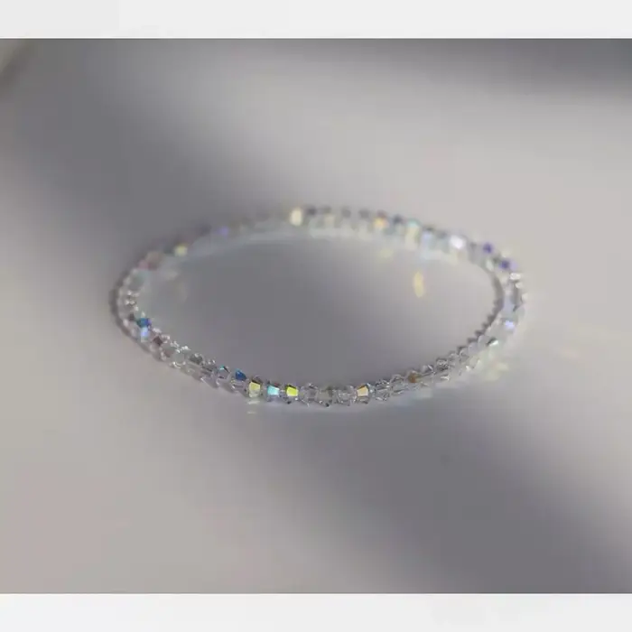 Bracelet en cristal ultra-fin YNO vert pour femmes, bracelet à brins religieux pour soirée, cadeau pour petite amie ou étudiante