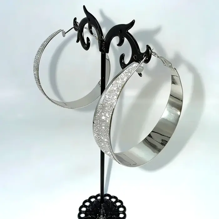 Boucles d'Oreilles Créoles en Alliage de Zinc Géométrique pour Femme Occasions Spéciales Mode Punk Rock Goths Hip Hop