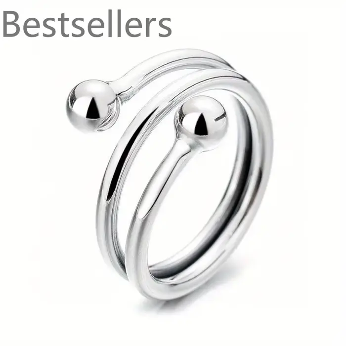 Joli anneau à perles en argent sterling 925 pour femmes, hommes, dames, taille 8, design élégant et 