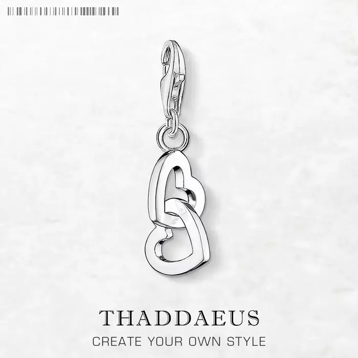 Pendentif deux cœurs entrelacés en argent Sterling 925 avec zirconium pour femme cadeau romantique