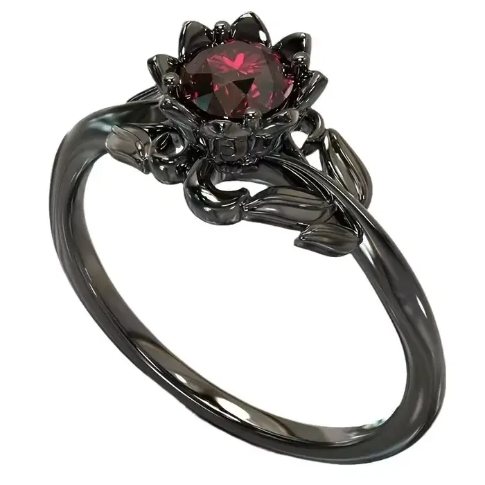 Bague de cocktail en or plaqué avec strass pour femmes, style moderne, idéale pour les mariages, anniversaires et soirées fancy