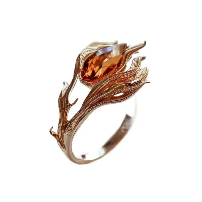 Bagues en cristal Orange pour femmes