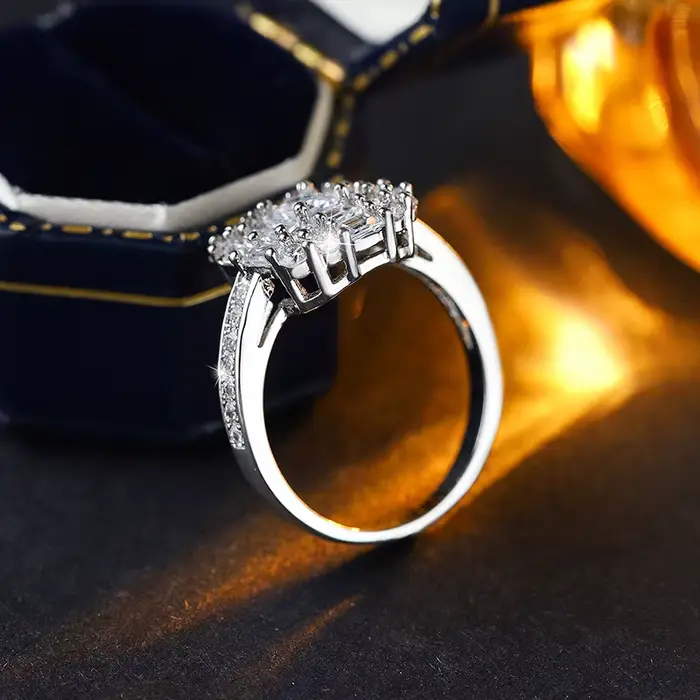 Bague de fiançailles Simple en zircone pour femmes, bijoux de mariage minimalistes en argent 925, cadeau de promesse pour elle