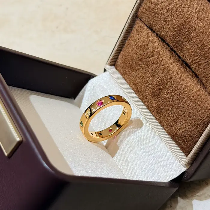 Bague en argent sterling 925 avec zircone couleur or rose pour femme