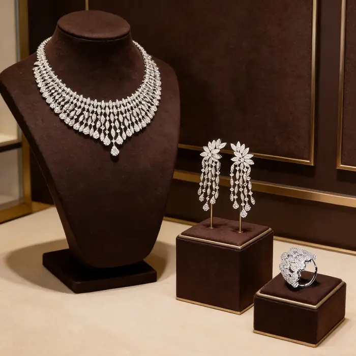 Ensemble de bijoux GODKI en oxyde de zirconium pour mariage et occasions spéciales femme bracelet bague collier boucles d'oreilles élégants