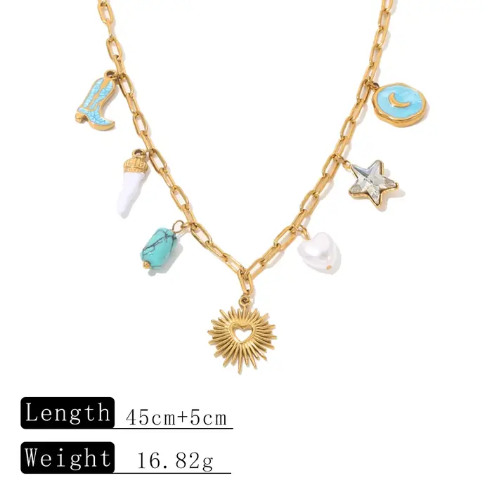 Collier pendentif en forme de cœur AURORA Trend Radiate pour femmes