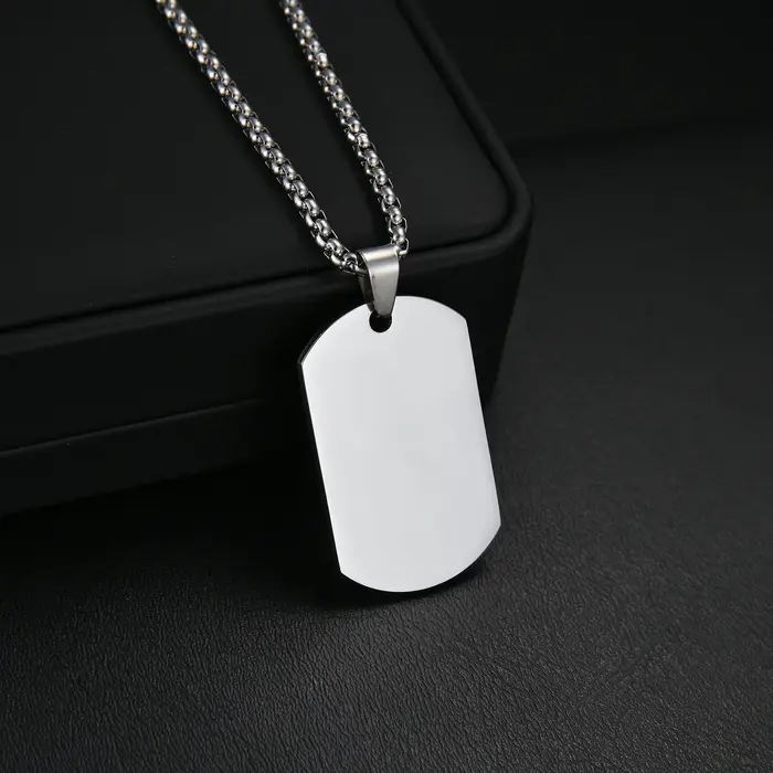 Collier personnalisé avec image de nom gravé, pendentif Photo commémoratif personnalisé en acier ino