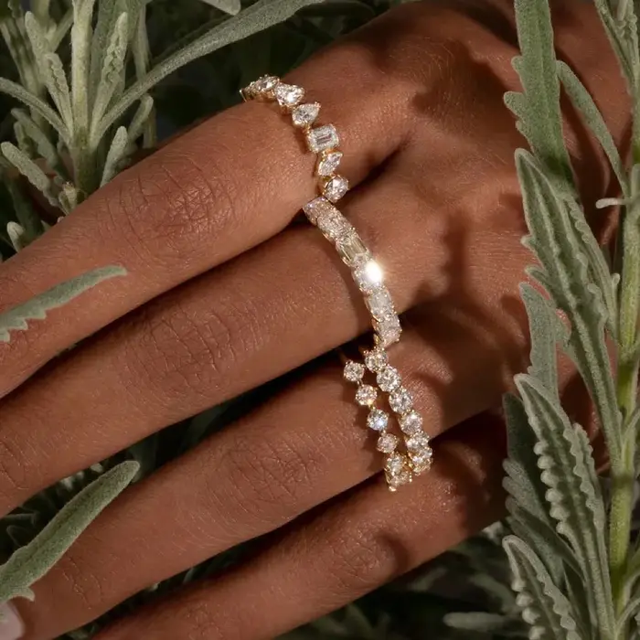 INS – bagues de Tennis en Zircon pour femmes