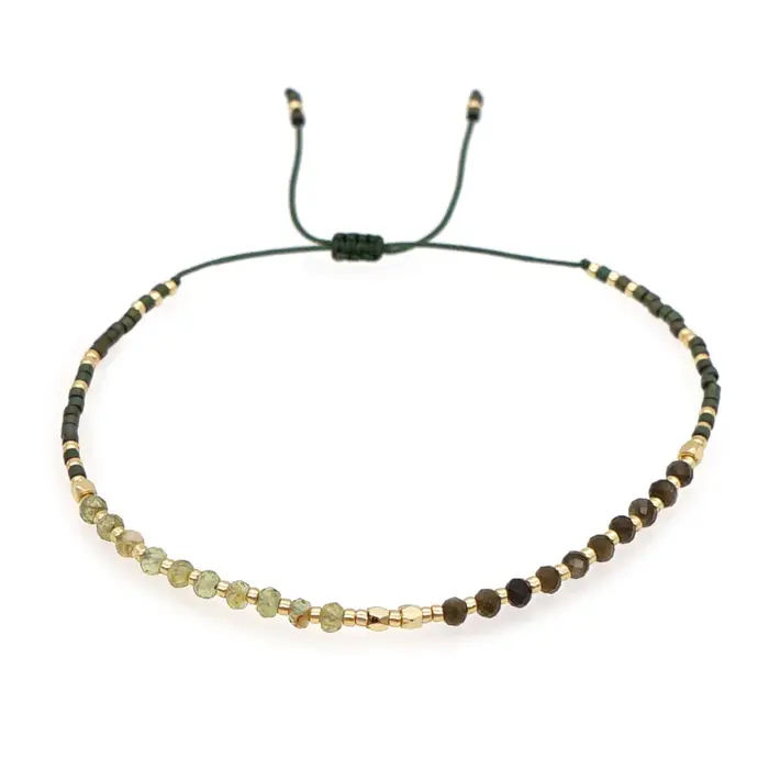 Bracelet en cristal irrégulier, perles colorées, bijoux imperméables, cadeau fait à la main pour fem