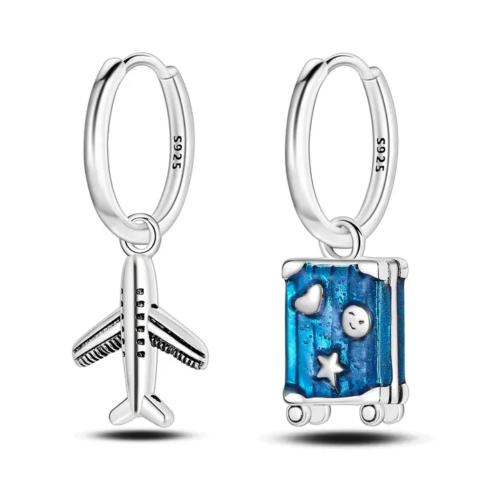 MISEFF – boucles d'oreilles asymétriques en argent Sterling S925, polyvalentes, uniques et individue