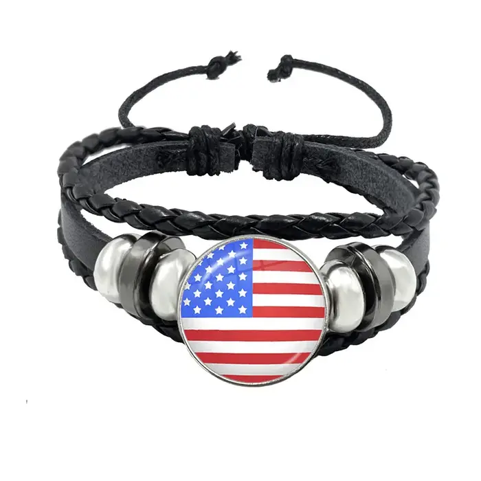Bracelet Drapeau du Monde Bijoux Multiculturels à la Mode pour Homme et Femme Occasions Spéciales