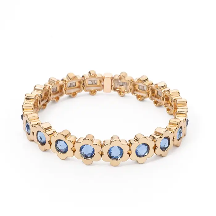 Bracelets à fleurs colorés pour femmes, nouveau design d'été, breloque en or, bracelet de document, 