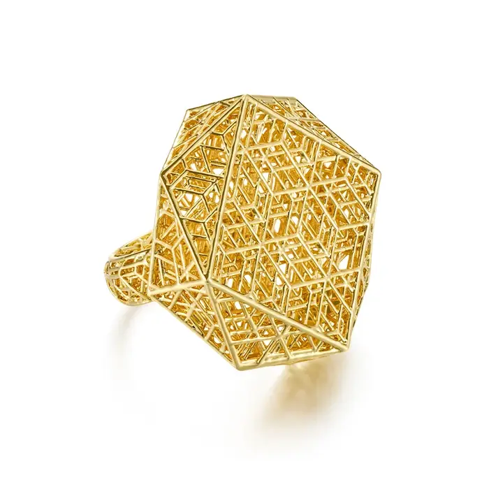 IVOG – bague polyédrique en forme géométrique pour femmes, anneau de luxe léger, accessoires populai