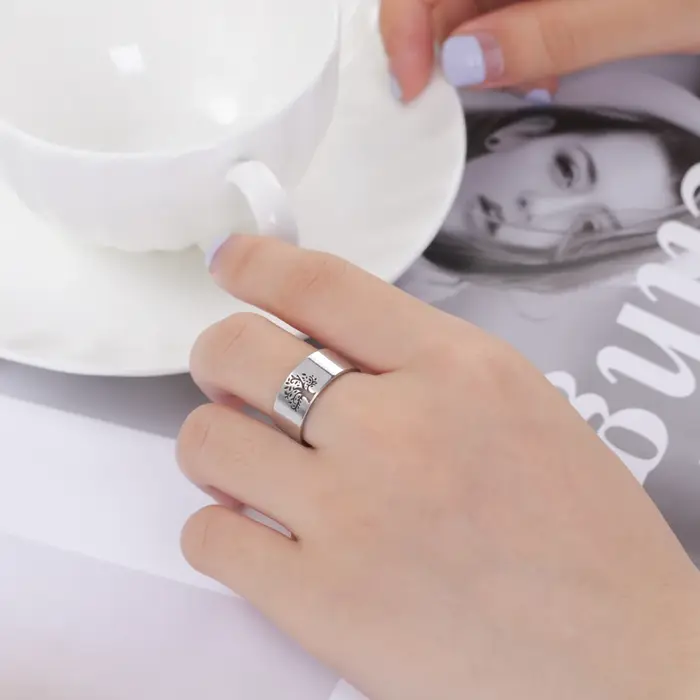 Skyrim – bague creuse arbre de vie pour hommes et femmes