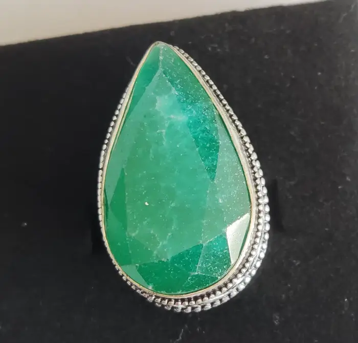 Bague en émeraudes véritables, bijoux pour femmes, cadeau