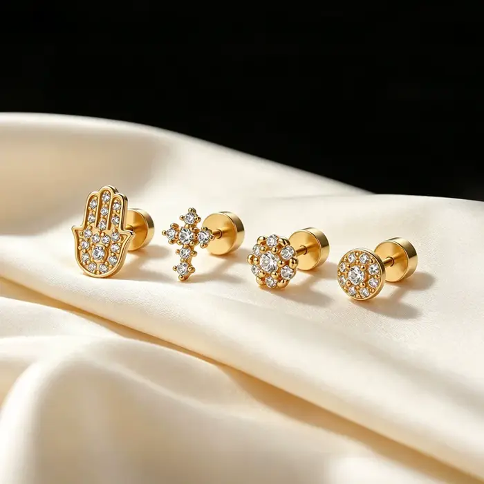 Boucles d'oreilles en argent sterling 925