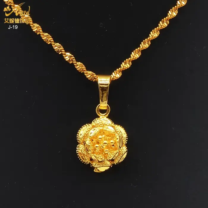 Ensemble de bijoux de mariée indien plaqués or pour femmes, couleur or africain 24K, grand pendentif