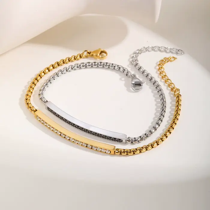 Zunderly-Bracelets de perles carrées pour hommes et femmes, bracelet JOBracelet, couple romantique, cadeaux de la fête des Léons, mode, luxe