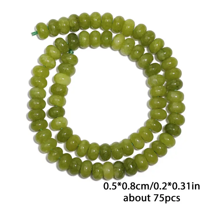Perles d'olivine naturelles en forme de rondelle abaque 5x8mm, plates et rondes, pour la fabrication