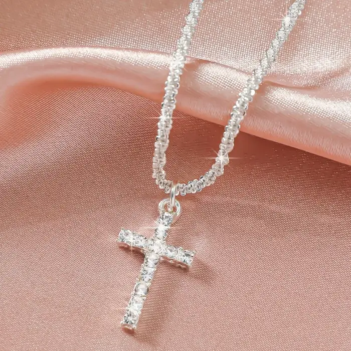 Ensemble collier et bracelet en argent sterling 925 scintillant pour femmes
