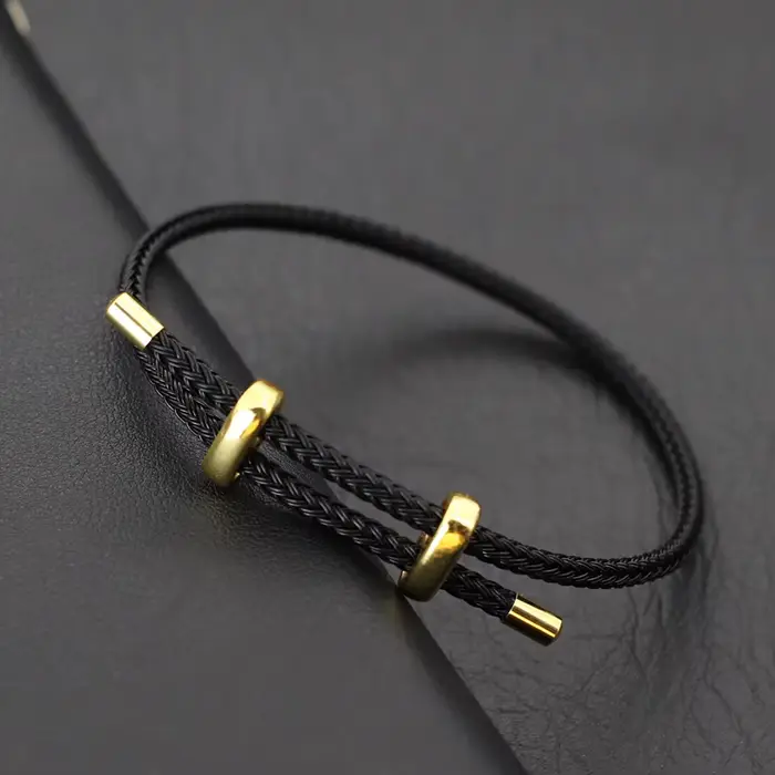 Bracelet à breloques en fil d'acier inoxydable Simple et réglable