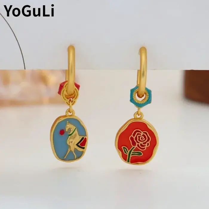 Bijoux à la mode Vintage tempérament coloré perle chaîne collier boucles d'oreilles pour femmes fille cadeaux 2024 nouveaux accessoires offre spéciale