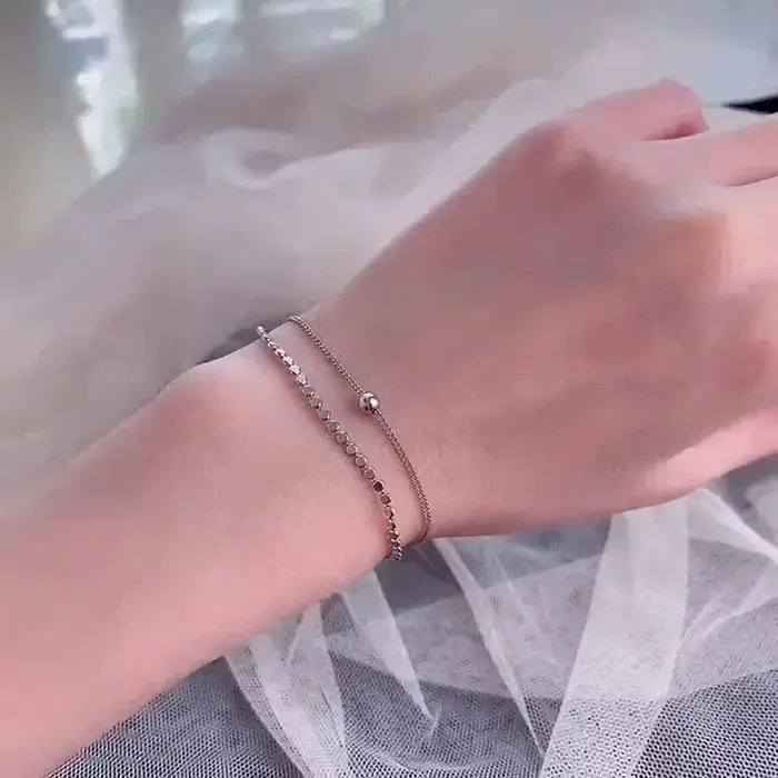 Nouveau Bracelet en argent Sterling 925 personnalisé Simple charmant femme