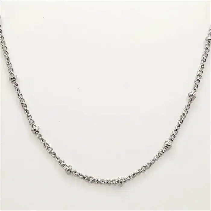 Collier superposé satellite perlé, ras du cou, breloque en acier inoxydable, corde, chaîne à billes 