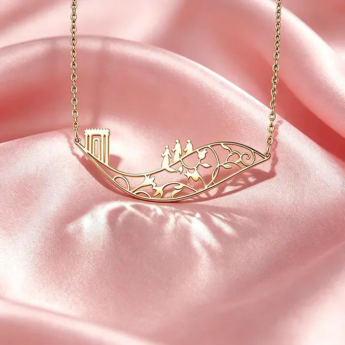 Collier HIPEE Retour à Jérusalem en acier inoxydable collier avec pendentif personnalisé pour femmes occassions spéciales spiritualité bijou unique