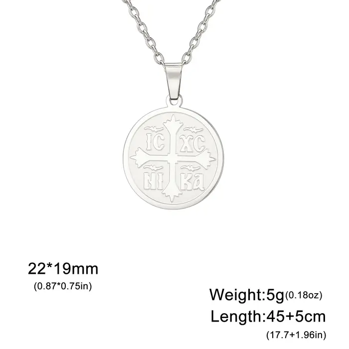 Jeshayuan le templier croix pendentif collier pour femmes en acier inoxydable Vintage Paladin hommes