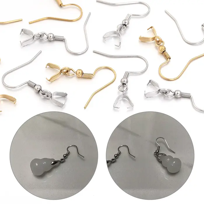 5-10 pièces Crochets de boucles d'oreilles en acier inoxydable