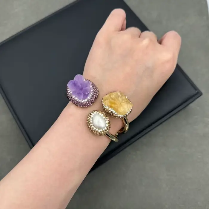 Bracelet en perles baroques et améthyste, bijoux en cristal de guérison pour l'amour de soi, pour fe