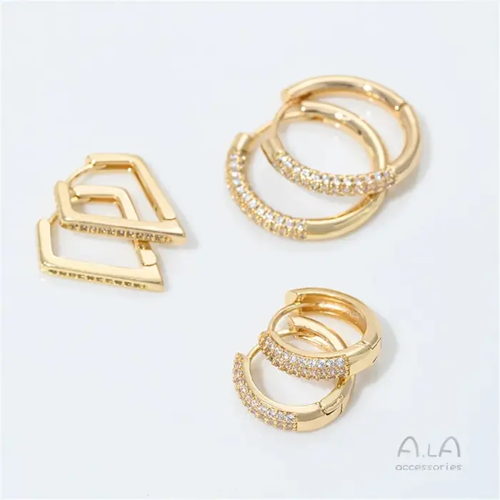 Boucles d'oreilles plaquées or 14K