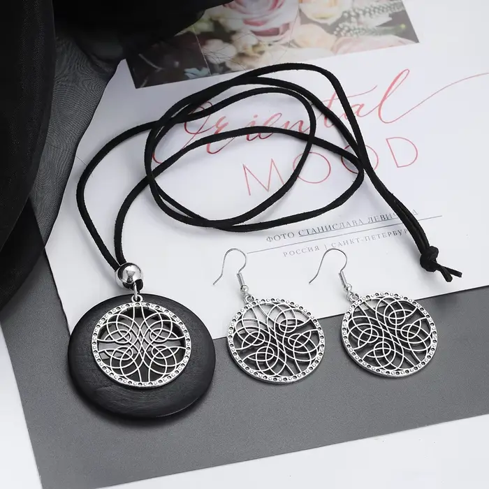 Ensembles de bijoux en bois pour femmes